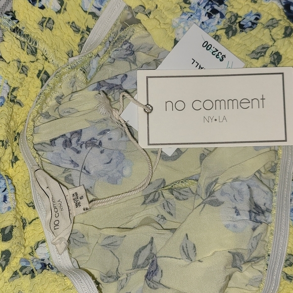 NWT Yellow and Blue off the shoulder Floral Dress - Size S - Picture 3 of 3